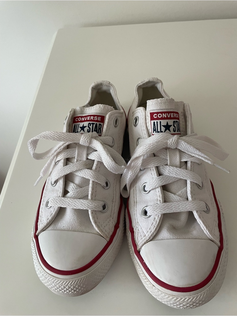 Converse All Star White Sneakers (size 1)